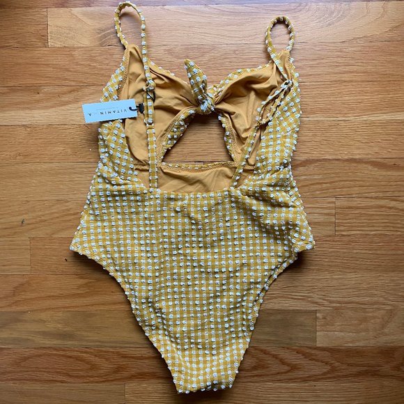 vitamin a alma one piece marigold XL NWT - Picture 6 of 6